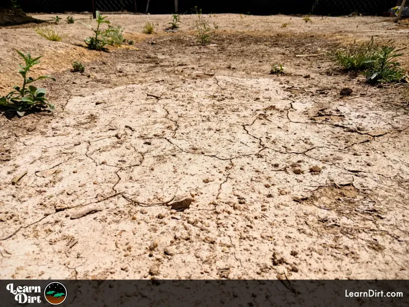 desert sand native soil cracked dry barren dead gardening soil building