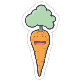 Happy Carrot Sticker