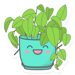 Pothos Girl Sticker